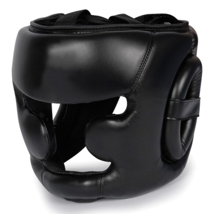 High-quality leather head guard designed for boxing, MMA, and martial arts training, offering superior impact protection and comfort.