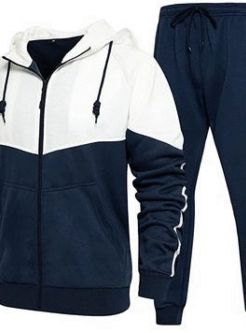 Navy-White Track suit
