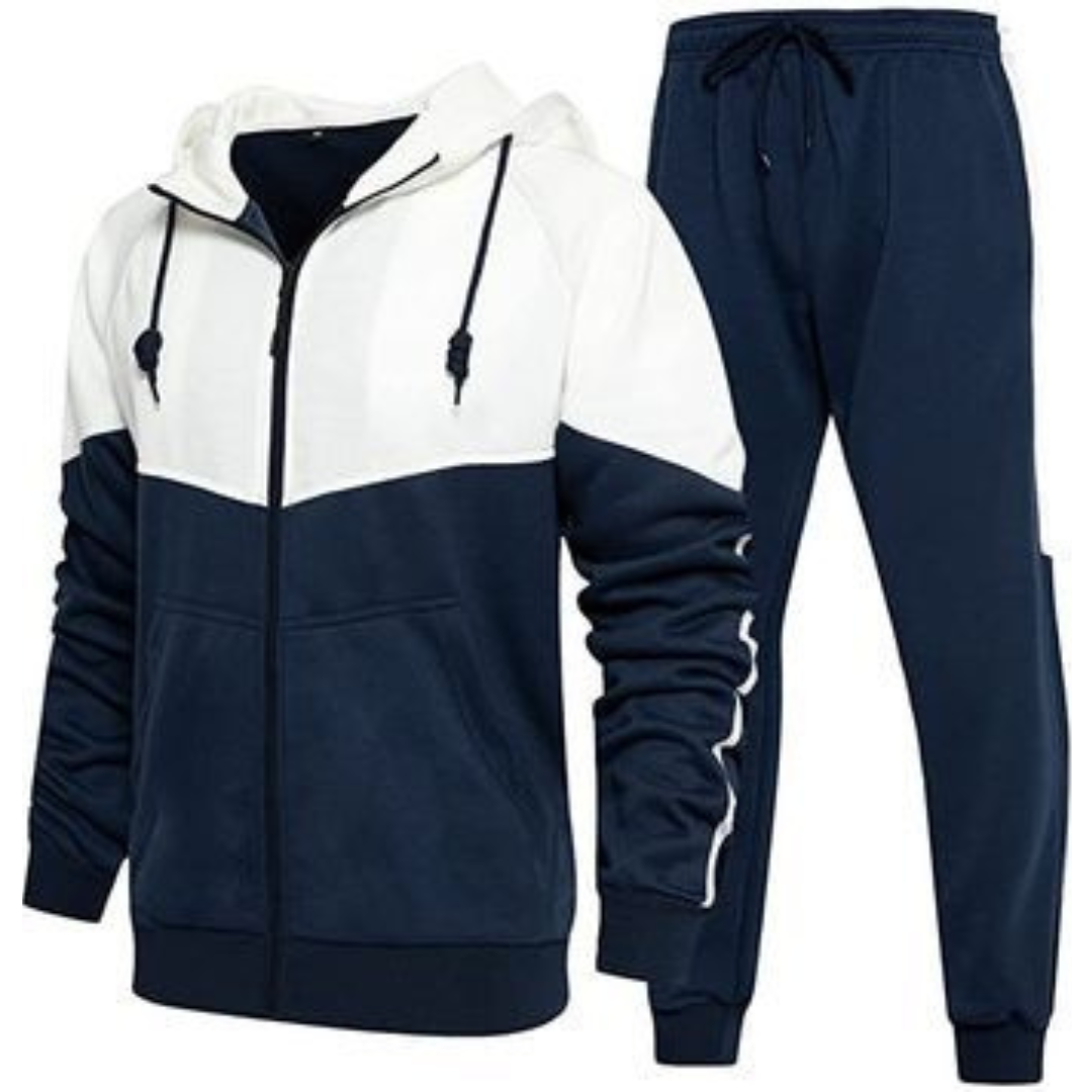 Navy-White Track suit
